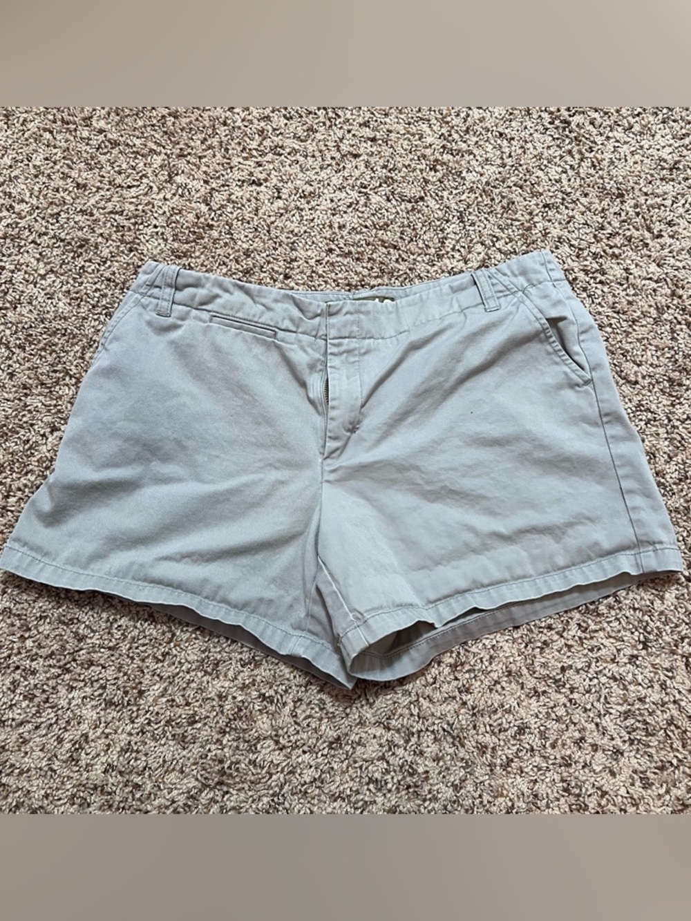 J. Crew Women's Light Gray Casual Chino Shorts Size 12